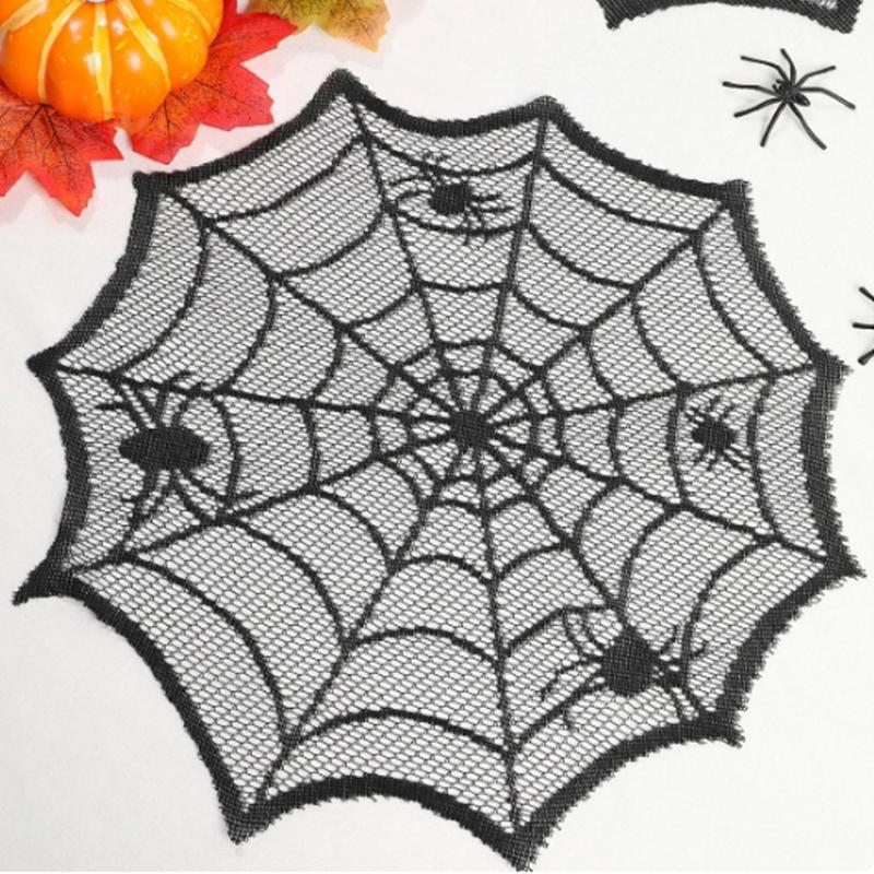 Spider Web Halloween Decoration - [MOA] 2/4 قطع مفرش طاولة من