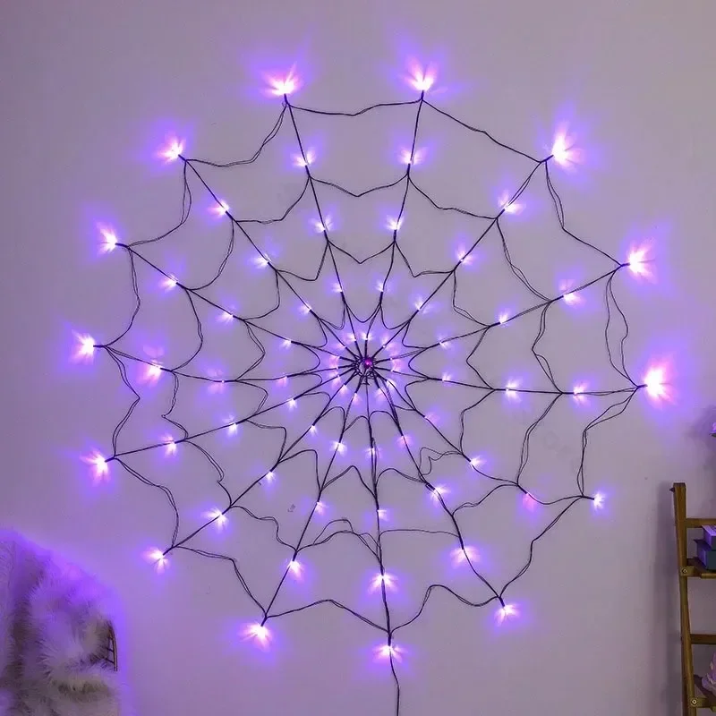 أضواء شبكة العنكبوت للهالوين 7 - مراجعة Spider Web Halloween Decoration وسعره