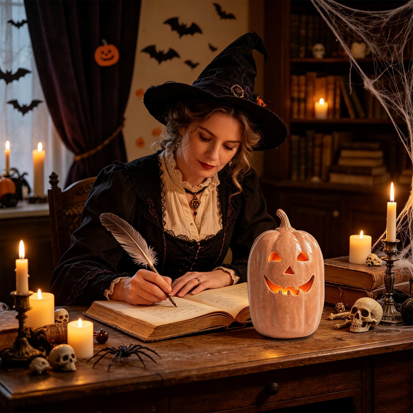 فوانيس اليقطين المخيفة المصنوع - مراجعة Pumpkin Lantern Halloween وسعره