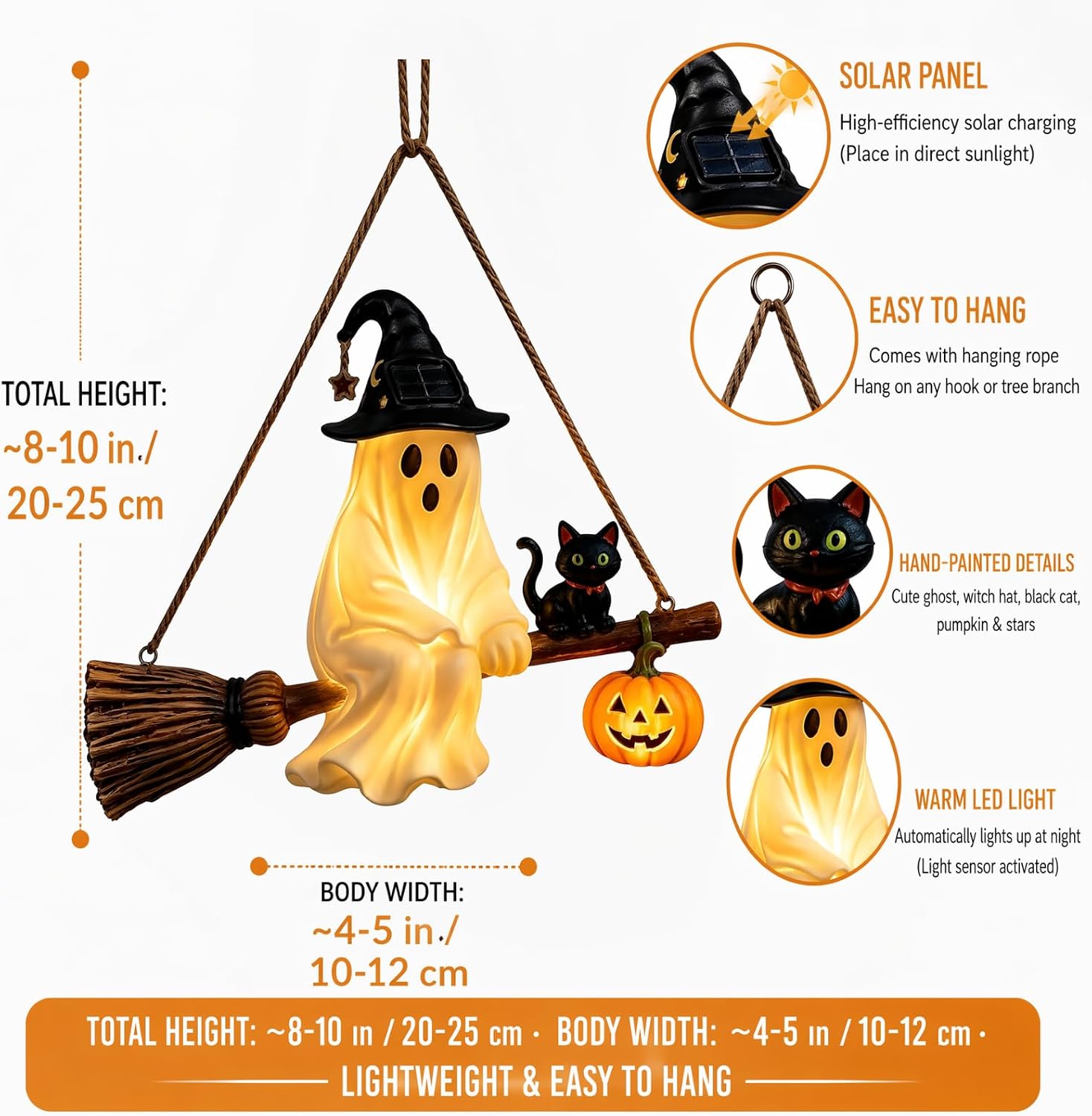 فانوس شمسية على شكل شبح للهالو - مراجعة Pumpkin Lantern Halloween وسعره