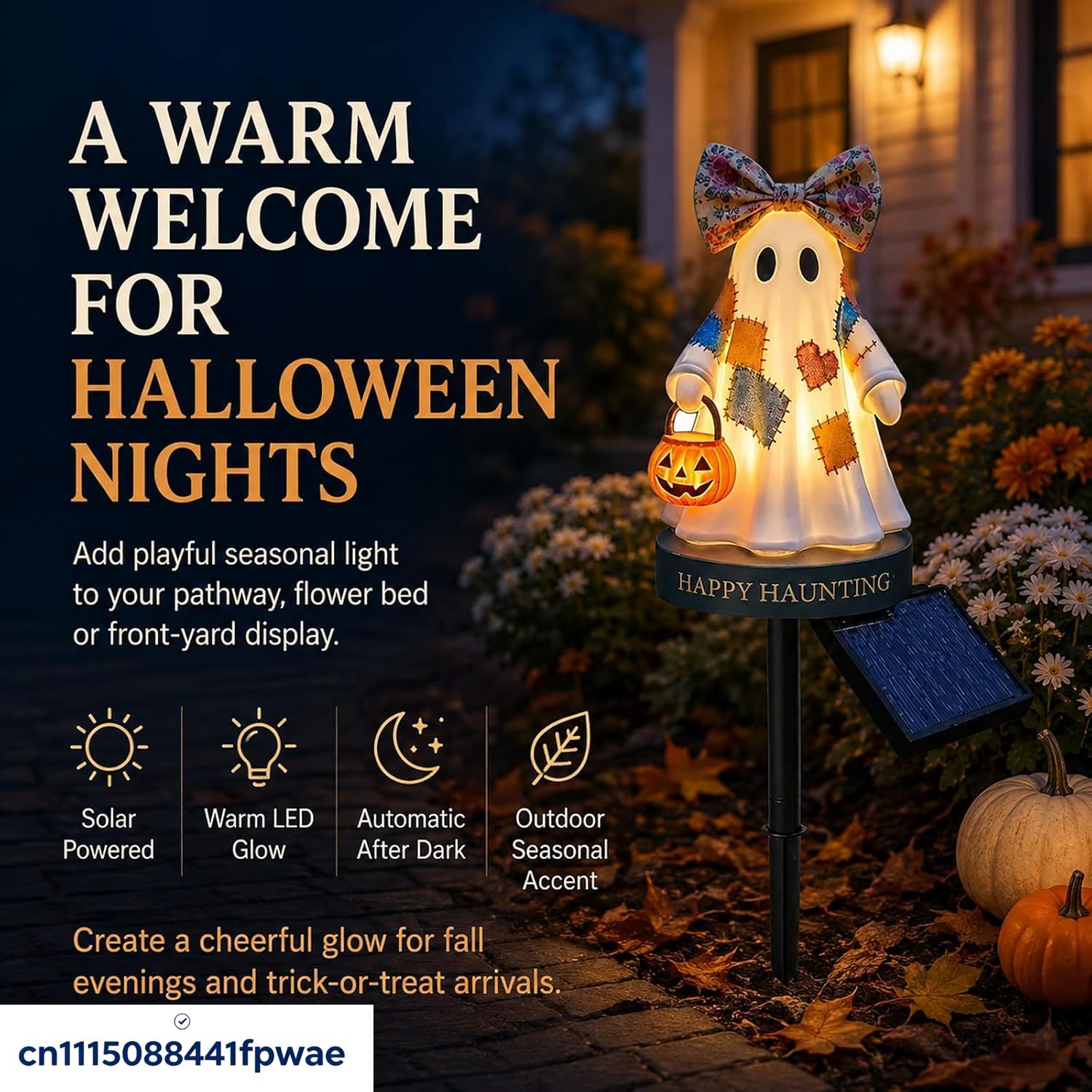زينة الهالوين بالطاقة الشمسية  - مراجعة Halloween Pumpkin Decor Led وسعره