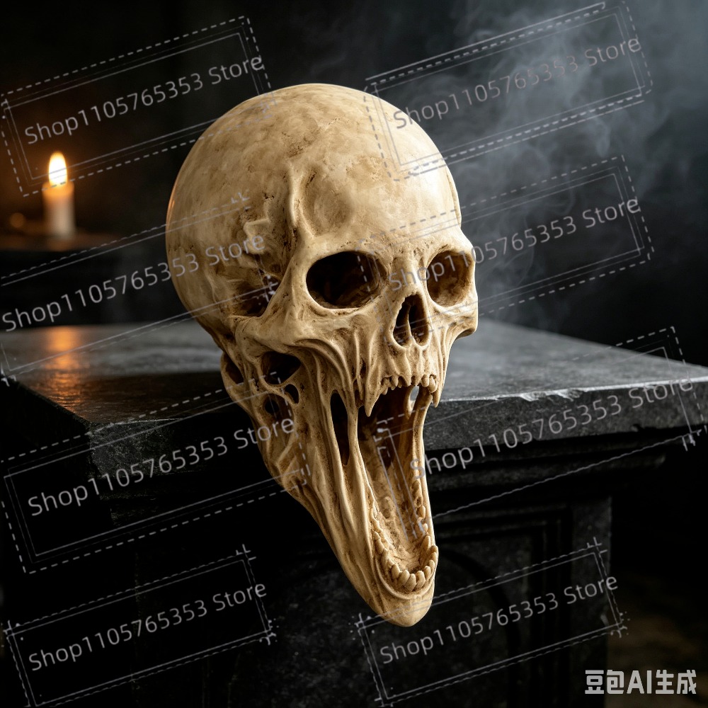 تمثال جمجمة صاخبة على الطراز ا - مراجعة Halloween Skeleton Decoration وسعره