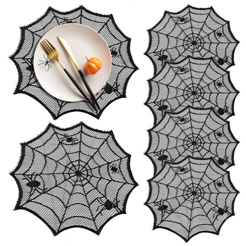 [MOA] 2/4 قطع مفرش طاولة من ال - مراجعة Spider Web Halloween Decoration وسعره