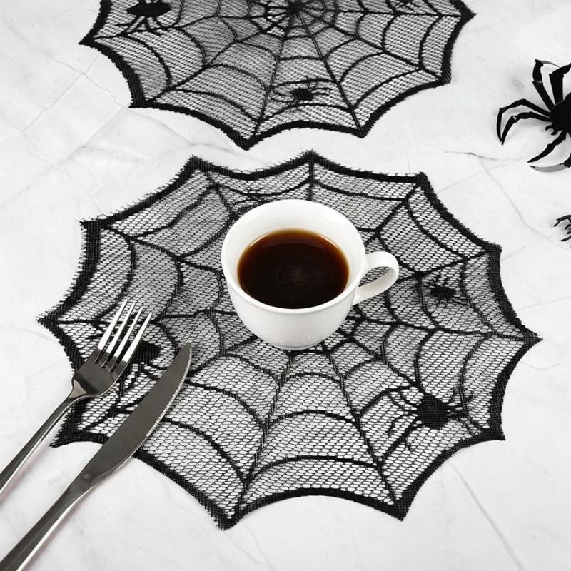 [MOA] 2/4 قطع مفرش طاولة من ال - مراجعة Spider Web Halloween Decoration وسعره