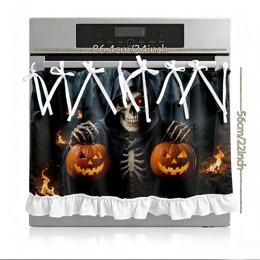 قطعة واحدة من ستارة المطبخ أو  - مراجعة Pumpkin Lantern Halloween وسعره