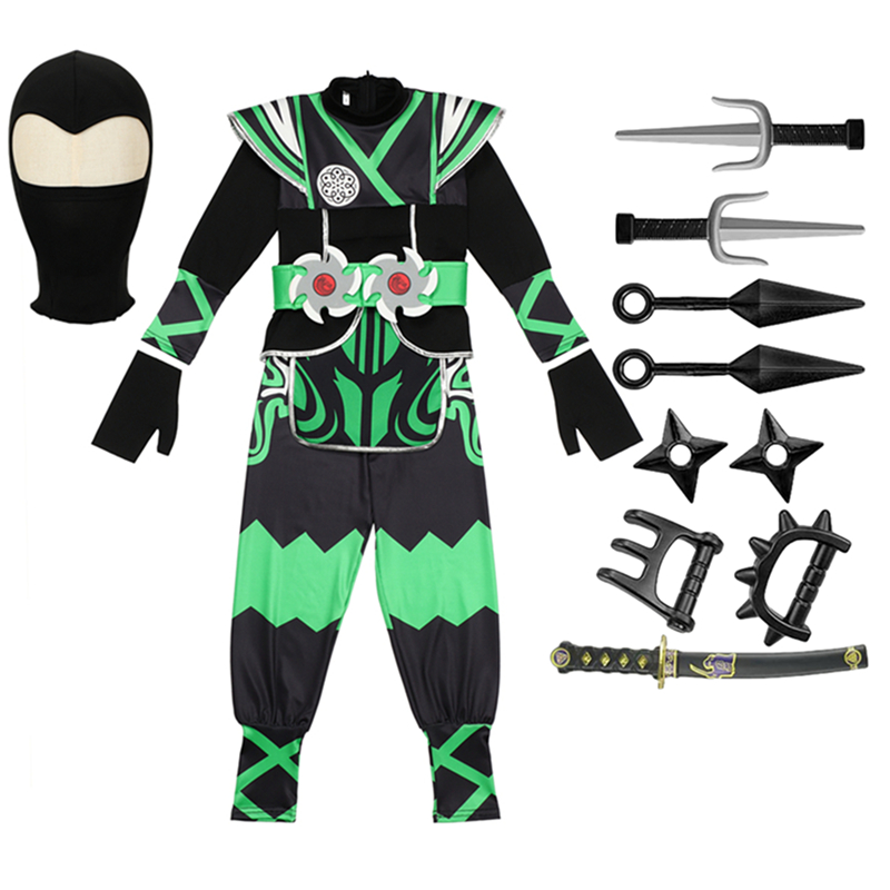 زي النينجا الأخضر للأطفال مع م - مراجعة Halloween Costume Kids وسعره