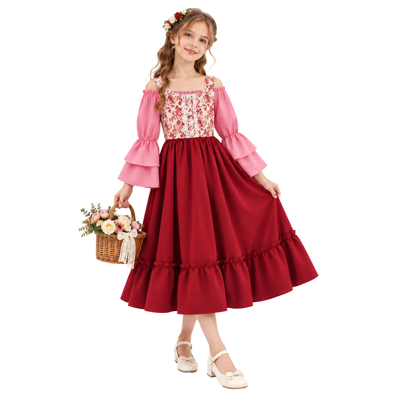 فستان أطفال بناتي بتصميم عصر ا - مراجعة Halloween Costume Kids وسعره
