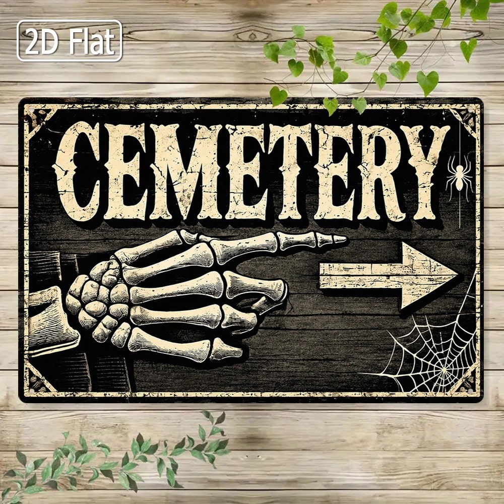 لوحة معدنية مسطحة ثنائية الأبع - مراجعة Halloween Skeleton Decoration وسعره