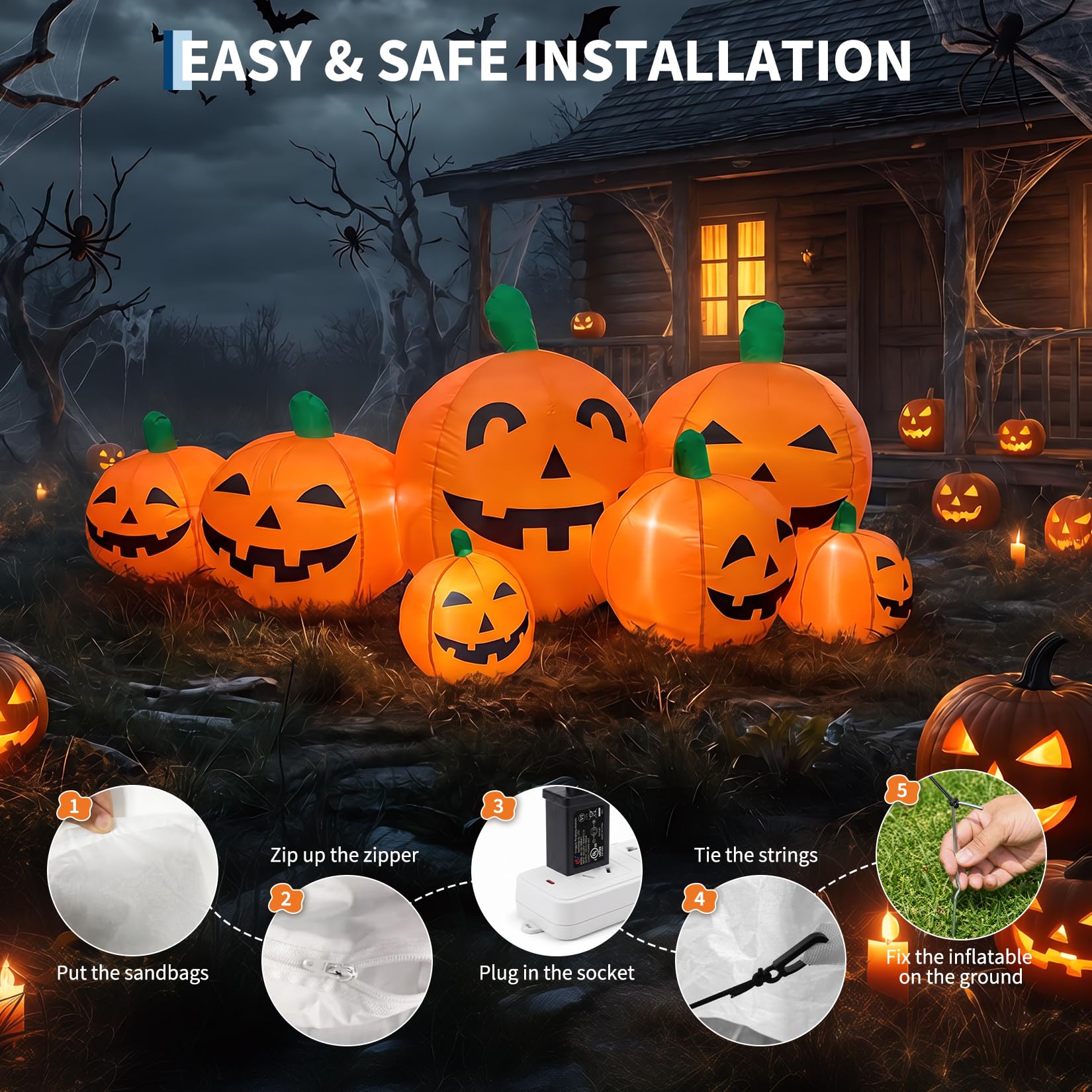 ديكور خارجي عملاق على شكل يقطي - مراجعة Halloween Pumpkin Decor Led وسعره
