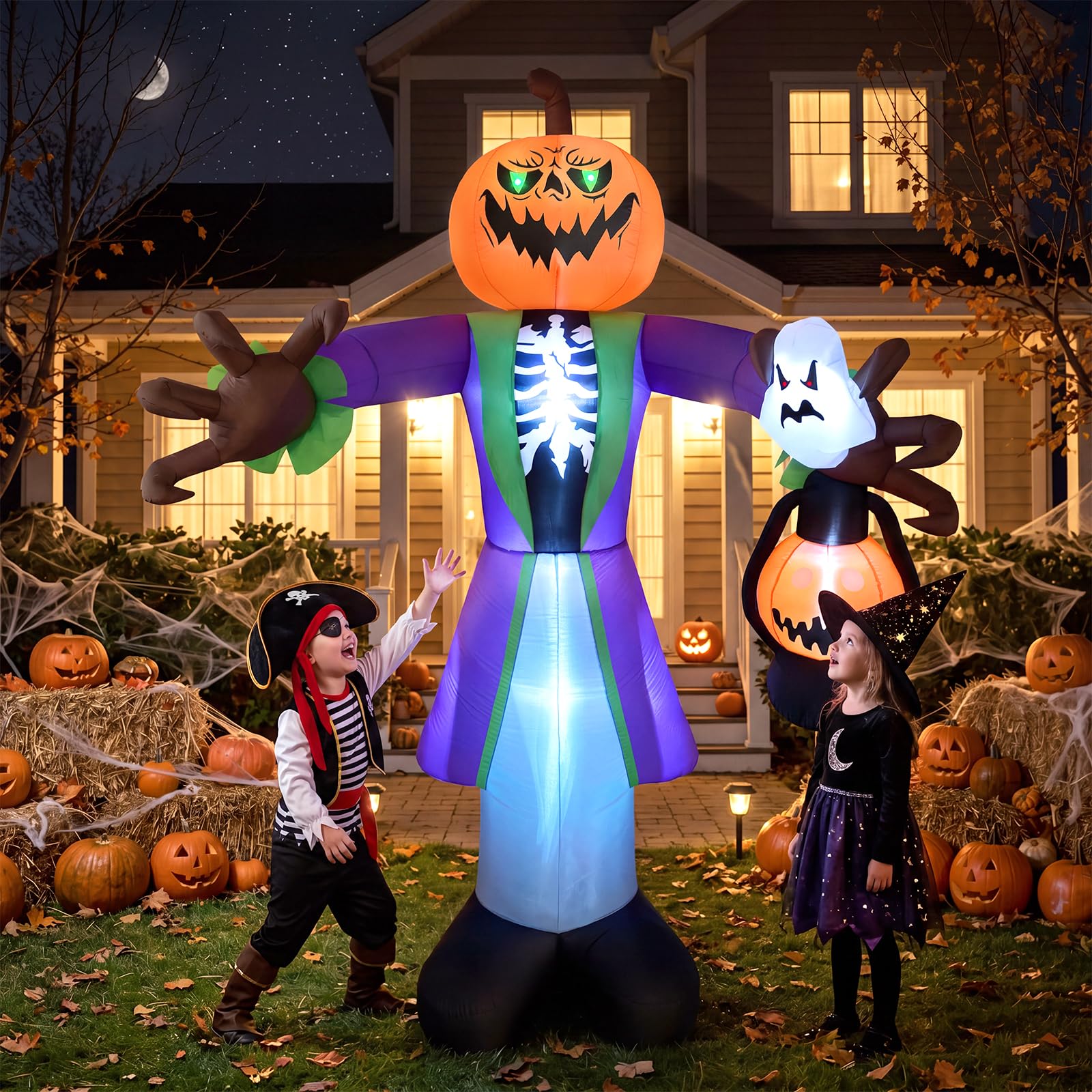 يقطينة هالوين قابلة للنفخ بطول - مراجعة Halloween Pumpkin Decor Led وسعره